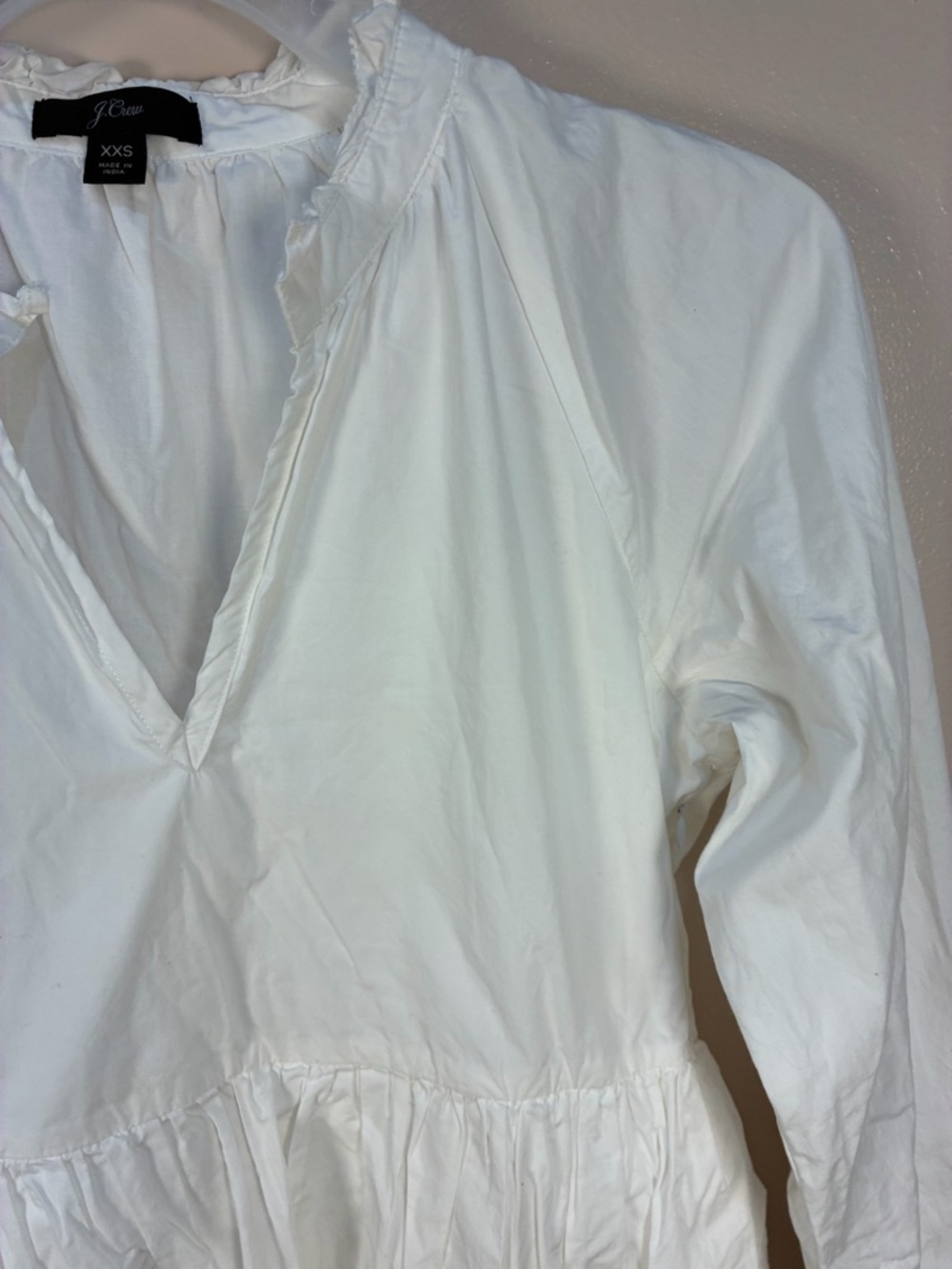 J.Crew White Cotton Tiered Dress - Picture 4 of 12